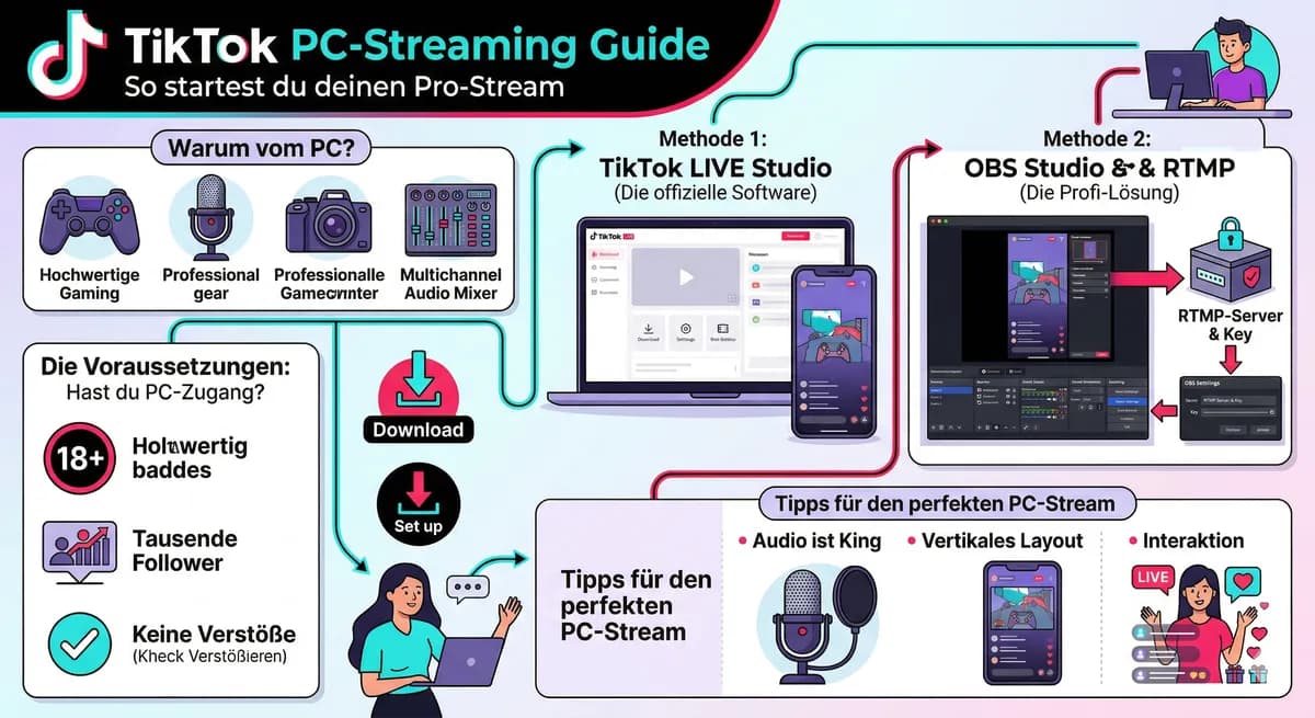 TikTok PC-Streaming Guide: So startest du deinen Pro-Stream